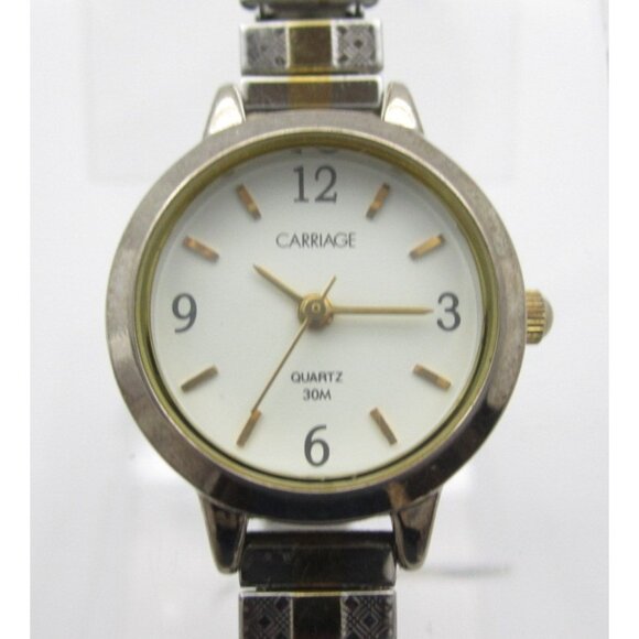 Women Carriage by Timex Quartz WR Analog 21mm Round Watch (H886) "New Battery" - Picture 1 of 11